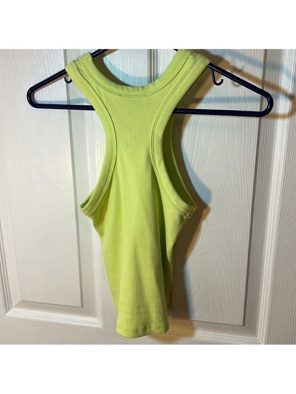 Zara Ribbed Crop Tank Top Yellow Small - Picture 6 of 6